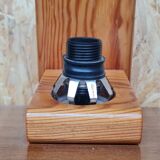 Pair of pine and opaline wall lamps