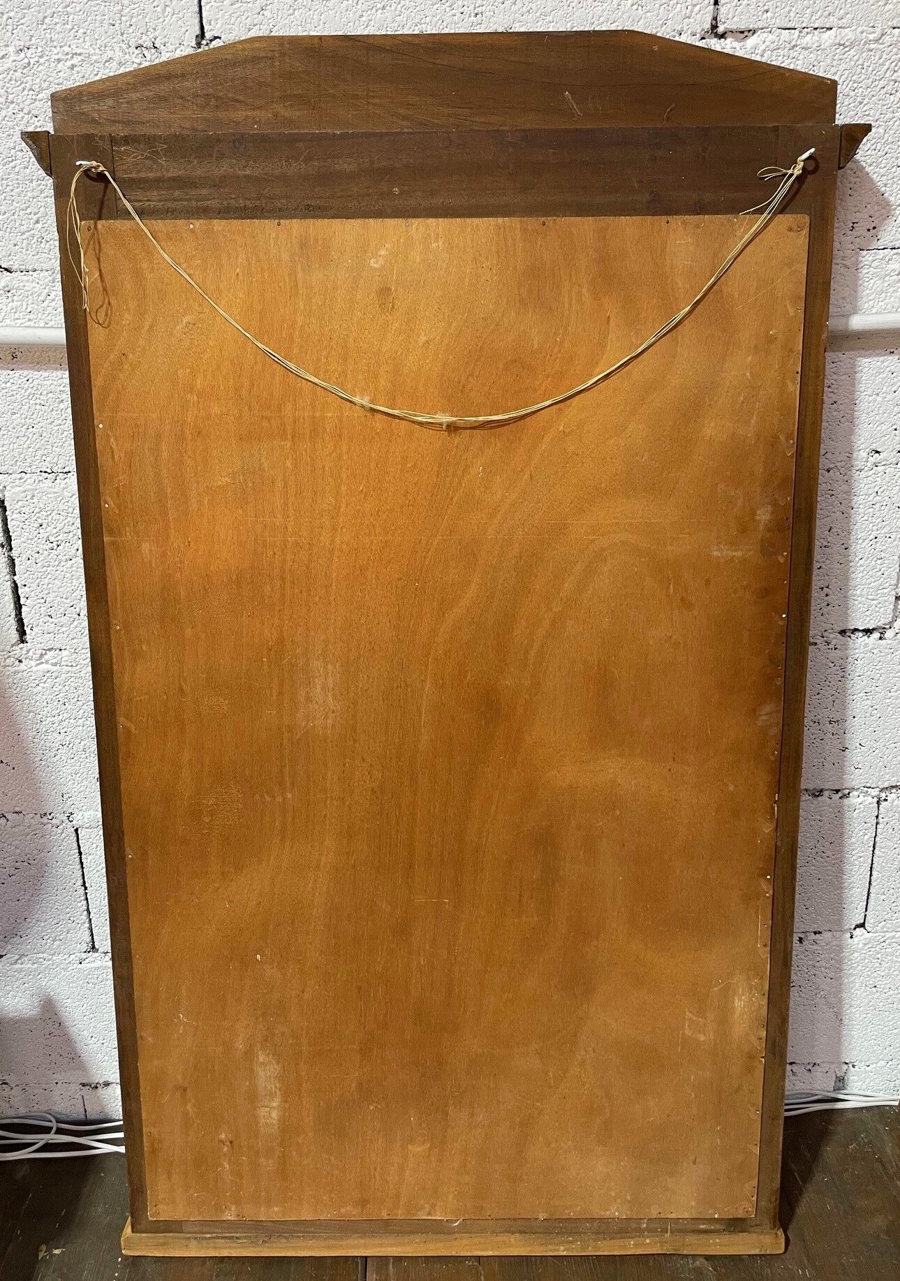 Bevelled oak Art Deco mirror 133x80