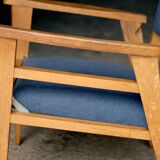Retractable armchair david freres, marseille (1950s).