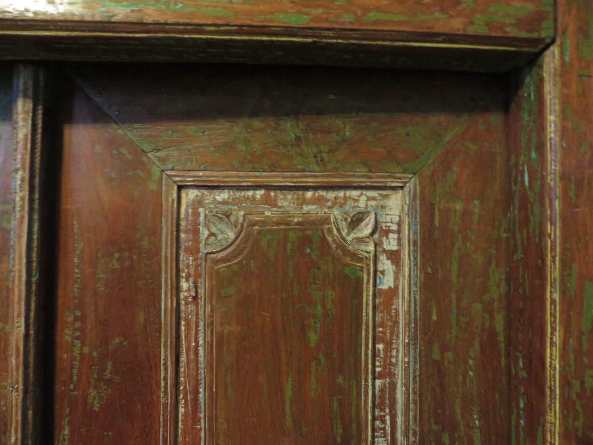 Antique pair of patinated teak doors, 1900
