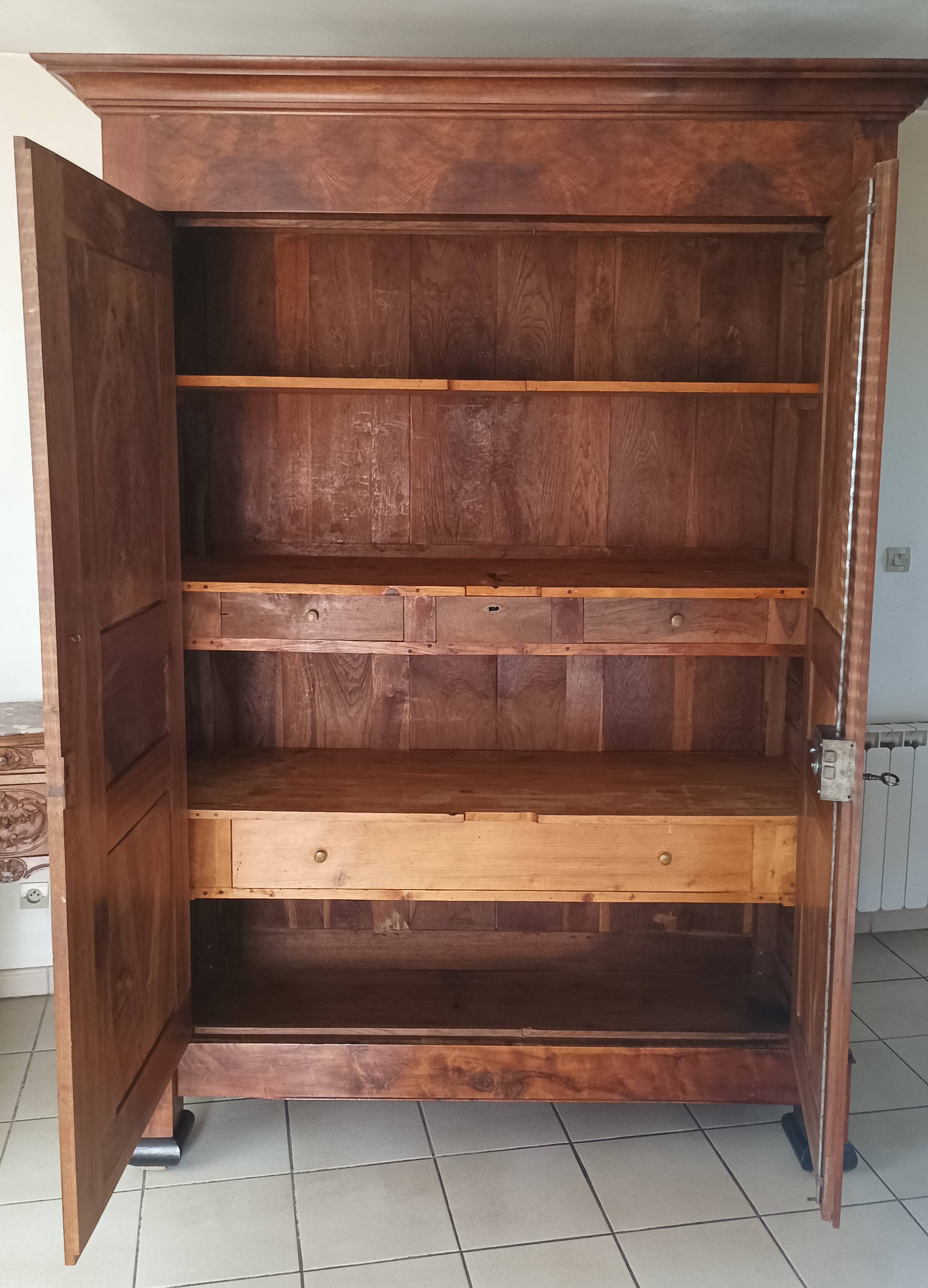 Empire walnut wardrobe