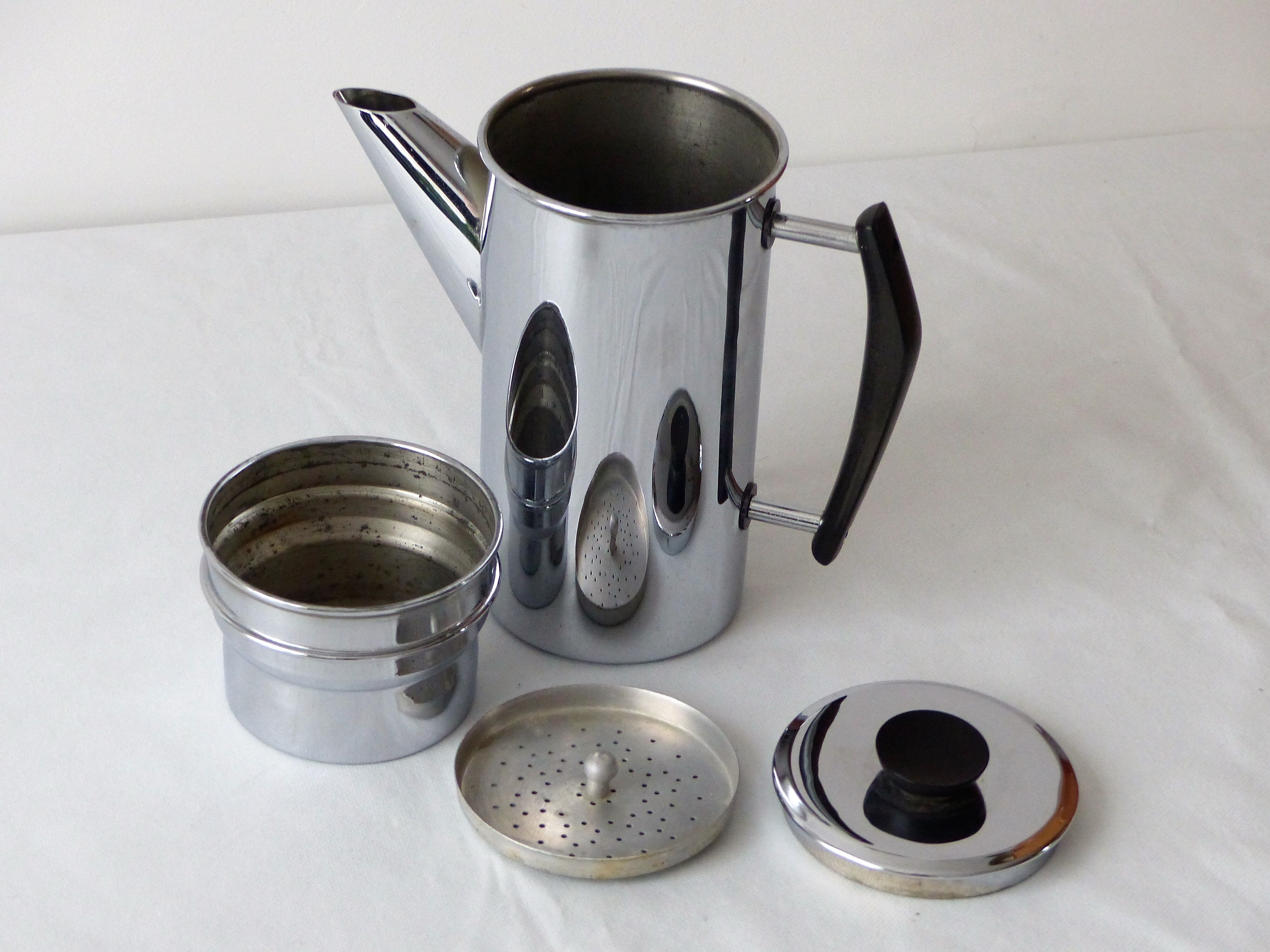 MENESA copper coffee maker vintage chrome 1950