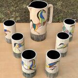 Orangeade service, Italian ceramics, horses