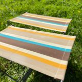 Vintage canvas foldable camping stools