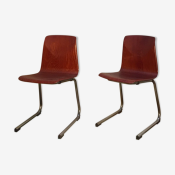 2 chaises Pagholz années 60