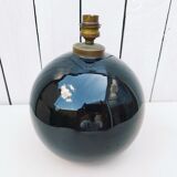Black opaline lamp foot design 60's