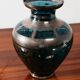Vaso In Vetro E Argento Overlay American Art Decó 1940’s Design