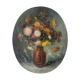 Oval bouquet, oil on canvas