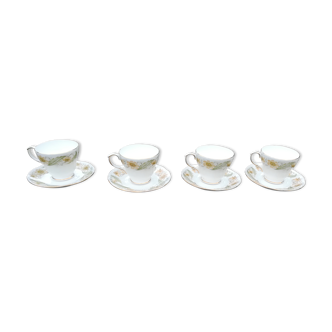 Set of English porcelain cups