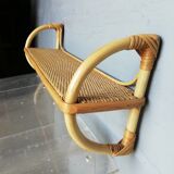 Rattan wall shelf ep 1970