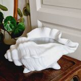 Cache pot coquillage barbotine blanche