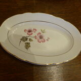 Two small service dishes Eglantiers motif, Madrigal model, KG Lunéville Badonviller France, former, circa 1940