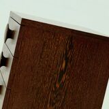 Meuble à tiroirs vintage en bois wengé 1960