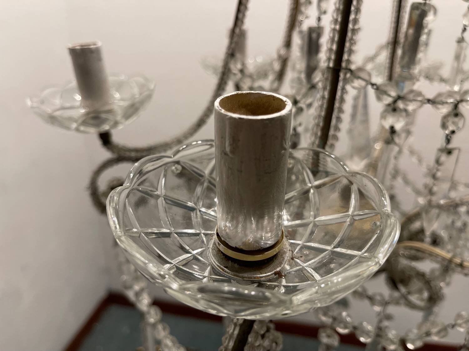 Vintage Crystal Beaded Chandelier