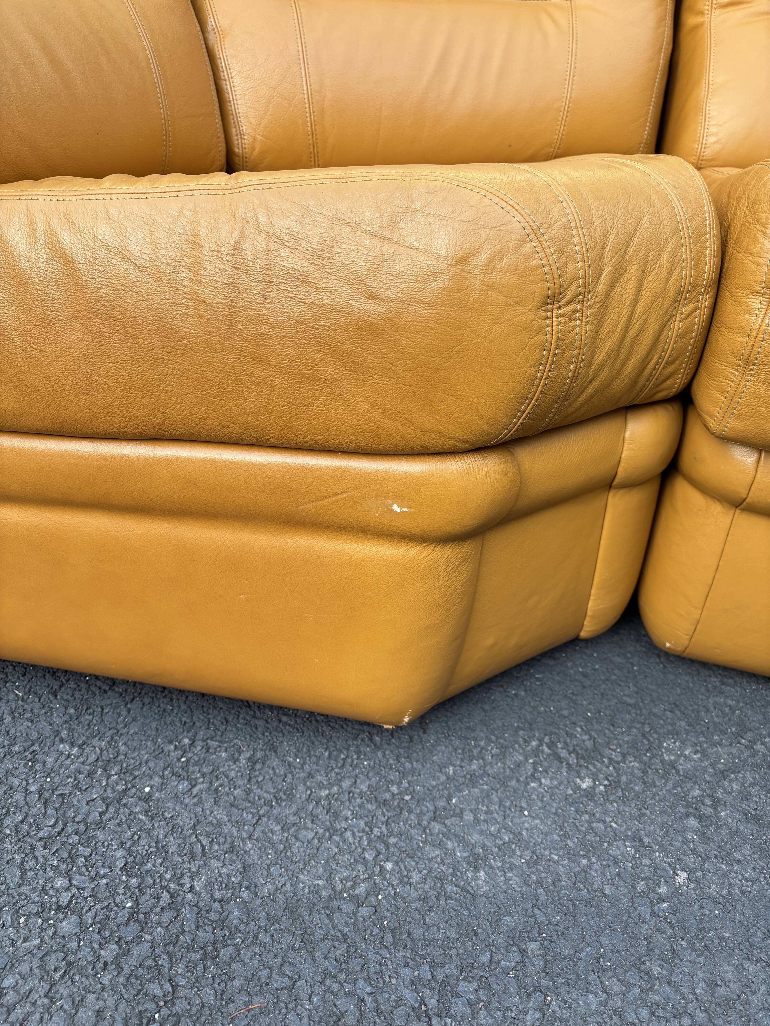 Beka 1970 leather modular sofa