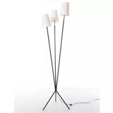 Lampadaire vintage tripodes à 3 abat-jours
