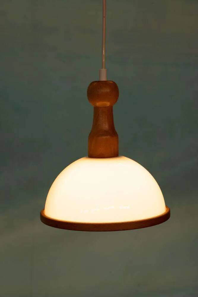 Bohemian 70s mushroom pendant lamp