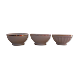 3 porcelain bowls of berry