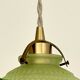 Pleated opaline and tulip pendant light with art deco floral motifs