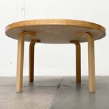 Mid-century modern yellow linoleum coffee table by Alva Aalto for Artek, Finland, 1960s.