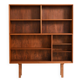 Bibliothèque en noyer scandinave, années 1960