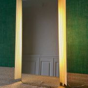 Illuminated wall mirror by Ernest Igl for Hillebrand, mid-century, Germany, 1960s.
