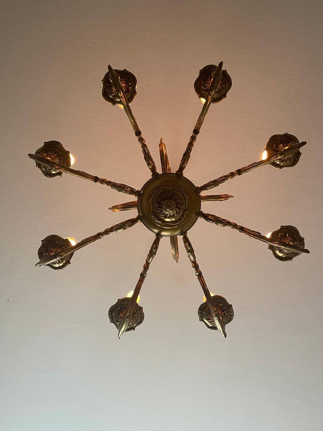 Lustre bronze 8 branches