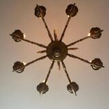 8-branch bronze chandelier