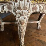 Late 19th century stool decorated with macaroons and claw feet