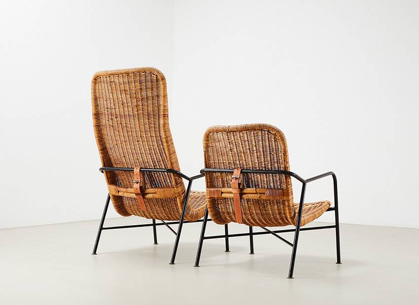Dirk van Sliedregt Pair of Lounge Chairs for Gebr. Jonkers 1952