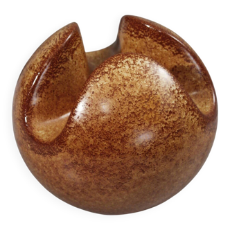 Roberto Rigon & Bertoncello Ceramiche trilobed sphere vase Italy 1970