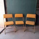 3 chaises vintage lafuma  modele chantazur