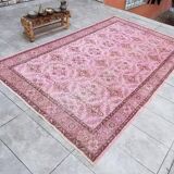 Oushak Turkish Pink Vintage Rug sku 1083