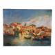 Mediterranean port, oil on canvas