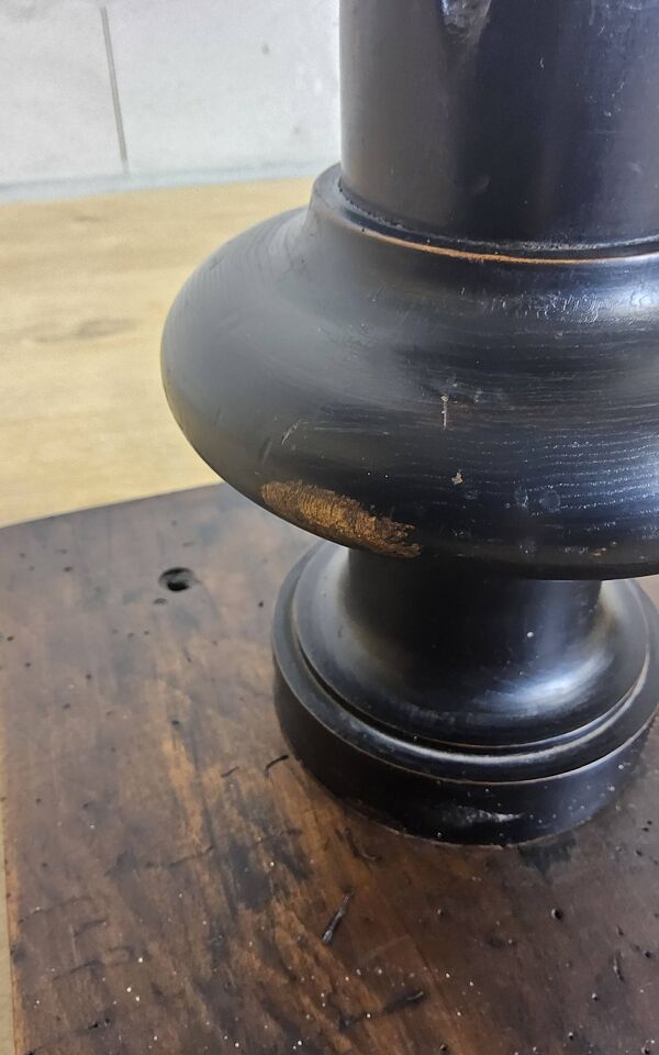 Support de plante en bois ancien / piédestal / socle