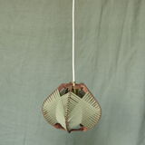 Woven khaki lamp