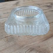 Antique ceiling light in molded glass