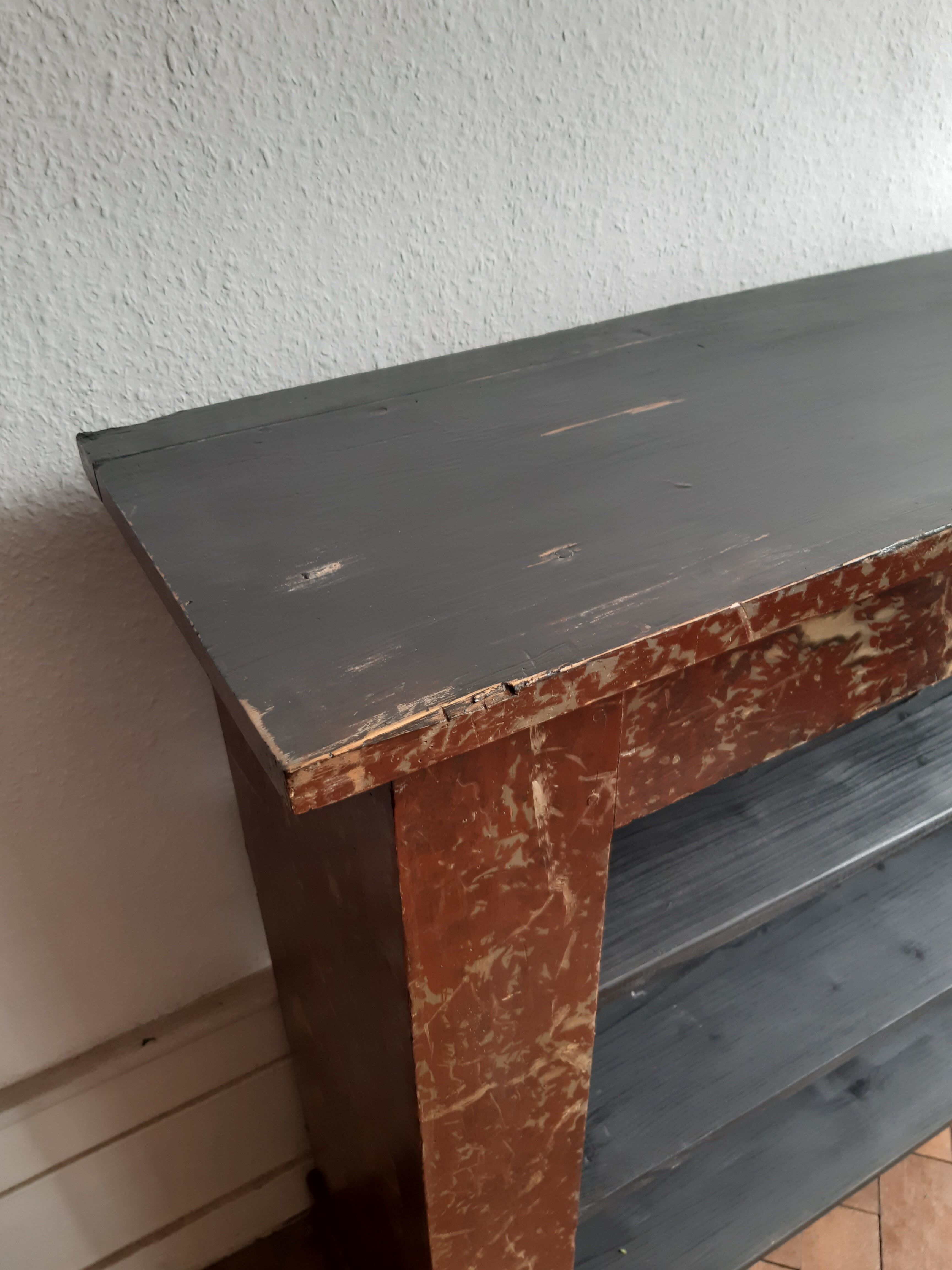 Shelf old mantelpiece faux marble circa 1900