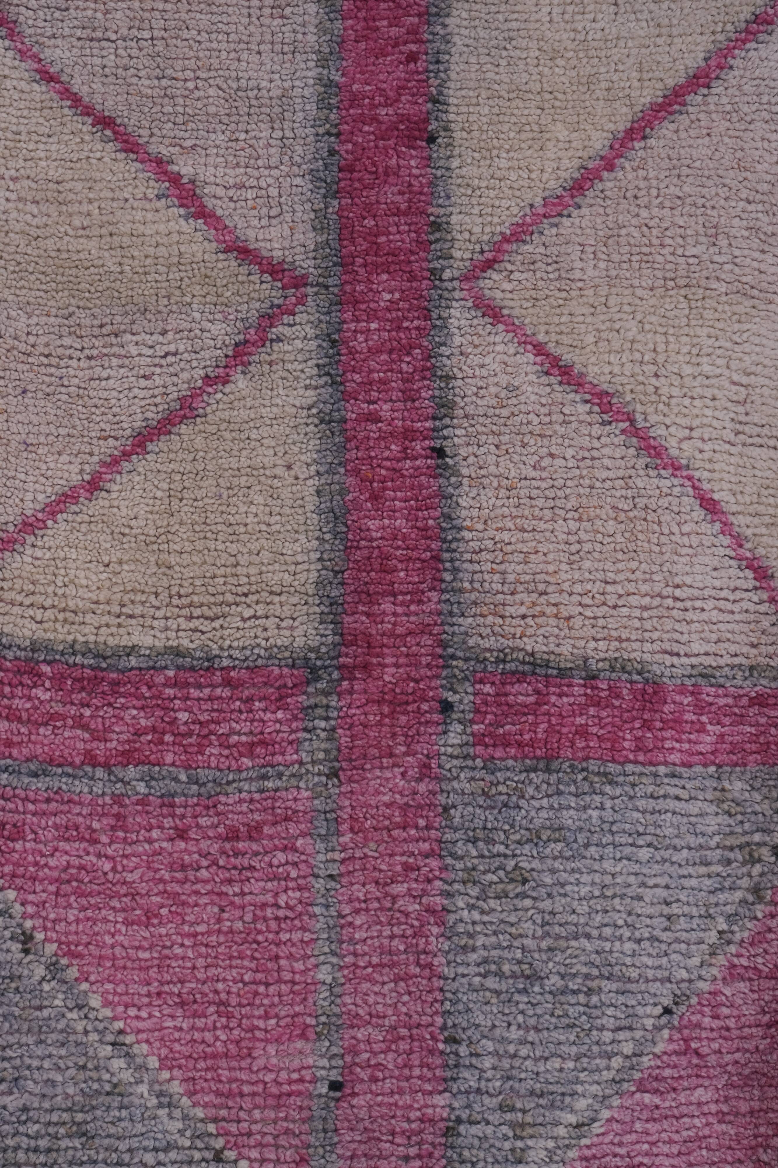 Vintage Turkish rug from Oushak, hand-woven 89x276 cm