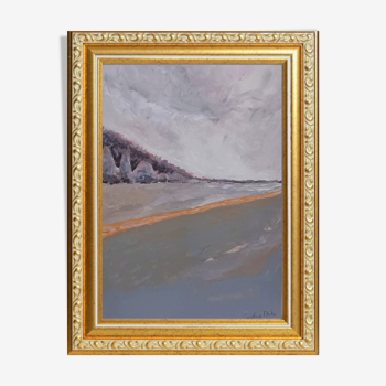 Peinture  acrylique paysage d'Honfleur