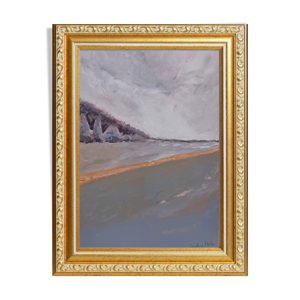 Peinture acrylique paysage d'Honfleur