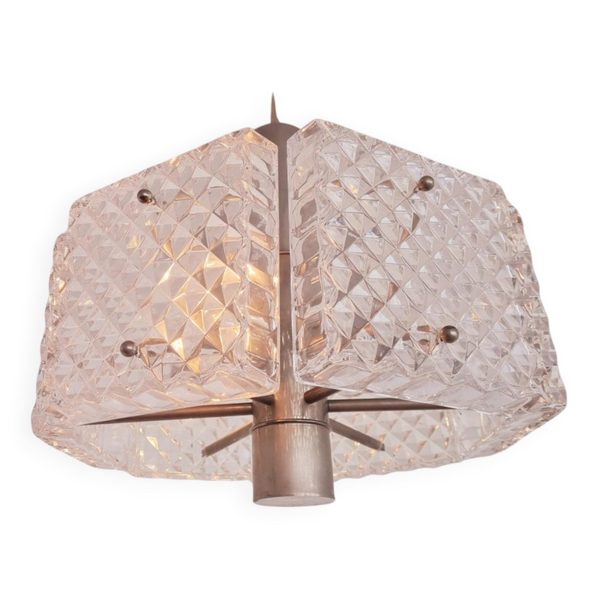 Chandelier du milieu du siècle dans le style de Kalmar, Autriche, années 1960.