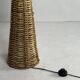 Rattan woven banana leaf mushroom floor lamp, 1960s