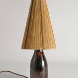 Brown Stoneware Table Lamp by Carl-Harry Stålhane, Designhuset, Sweden 1960s