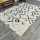7x10 Neutral White Modern Super Soft Moroccan Rug, 216x294Cm