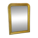 Large Louis Philippe mirror in wood and gilded stucco, 19th century.