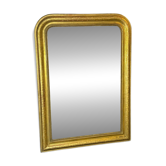 Large Louis Philippe mirror in wood and gilded stucco, 19th century.