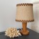 Wooden table lamp, 70s