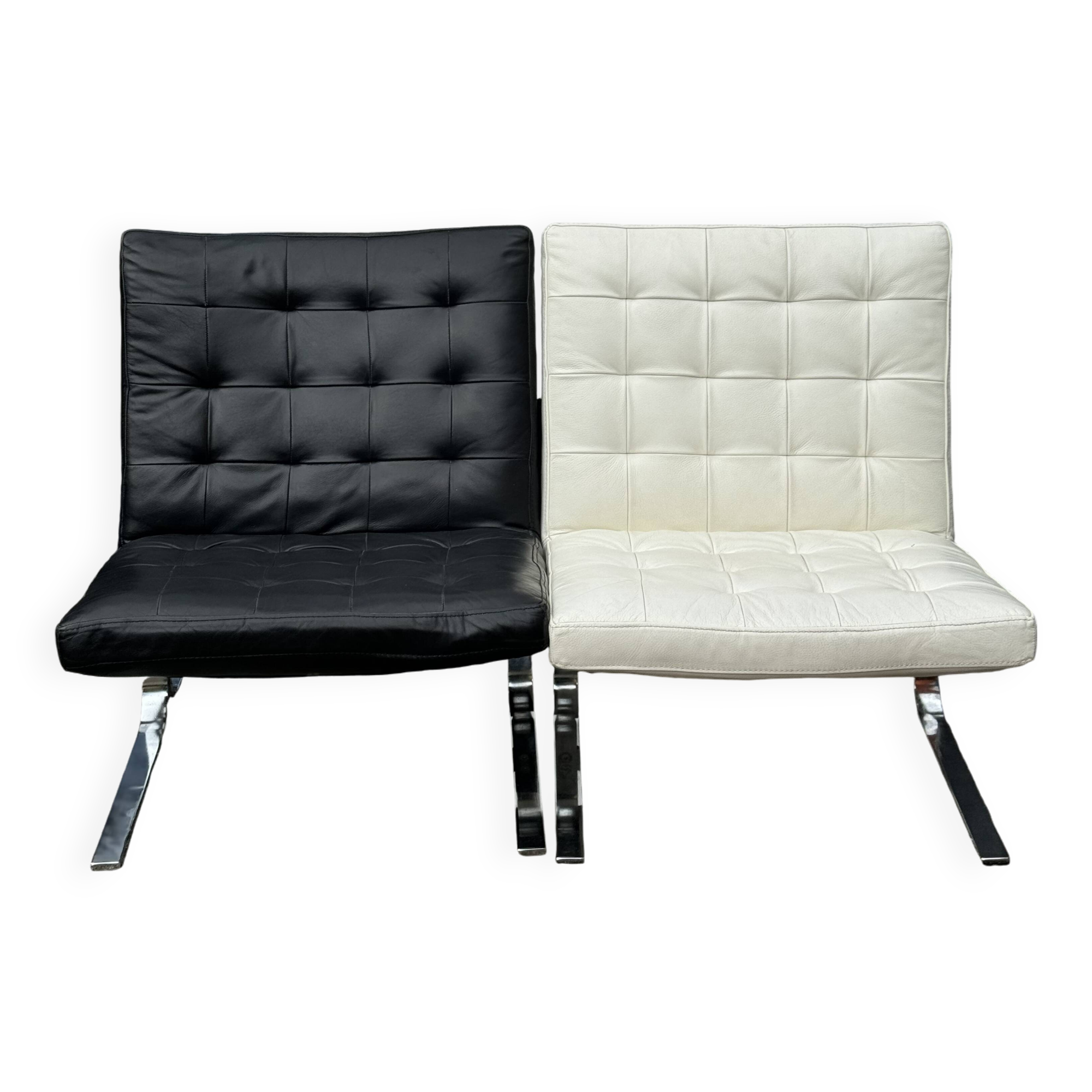 Pair of vintage leather chairs
