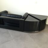Canapé gradual lounge cuir noir Cini Boeri - knoll/gavina